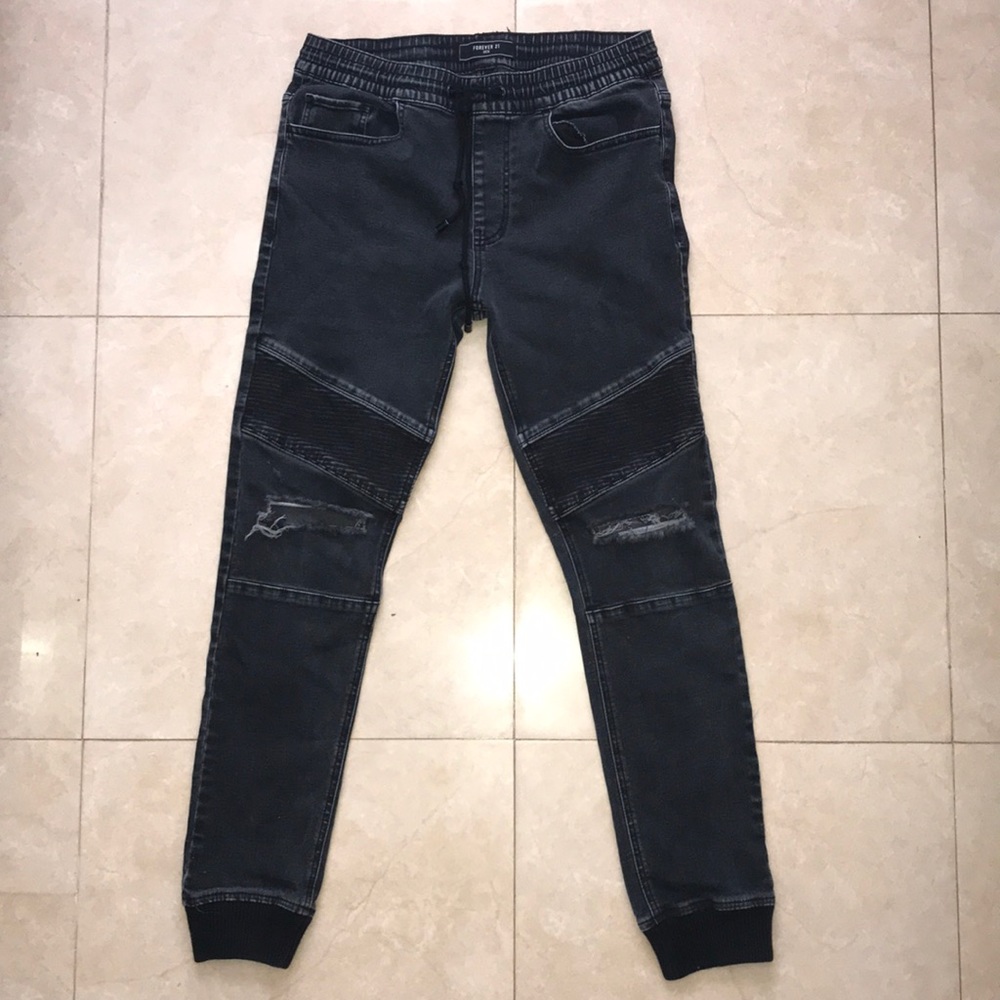 Black Moto Jeans